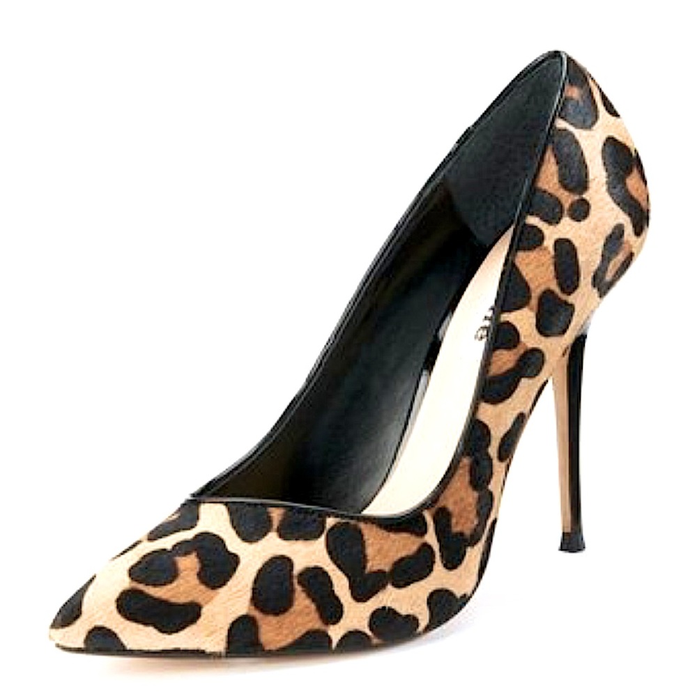 Dune London Leopard Pony Pointed Court Heels